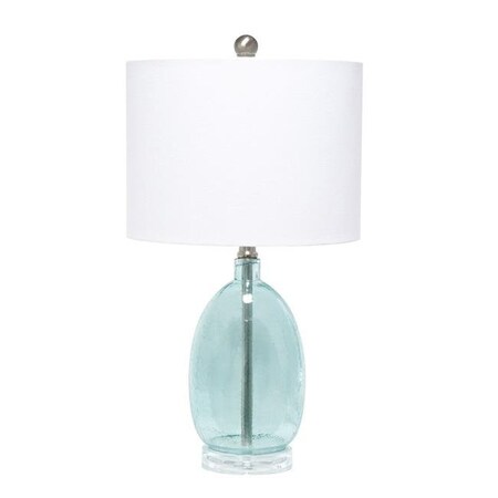 All The Rages All the Rages LT3307-CBL Ellipse Transparent Table Lamp; Clear Blue LT3307-CBL